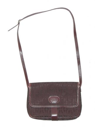 Louis Feraud Grey Embossed Leather Shoulder Bag